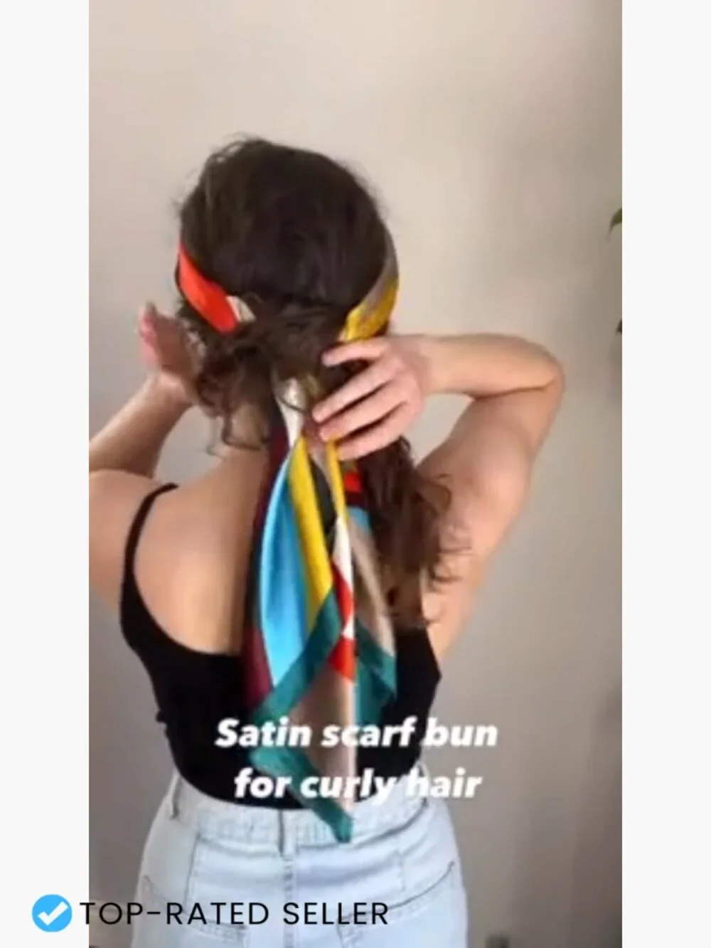 Large Satin Silk Scarf - Women's Hair Bandana Head Wrap Square Scarf